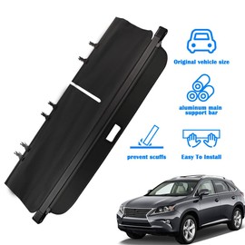 Marretoo for Lexus RX270 RX350 RX450H Cargo Cover 2010 2011 2012 2013 2014 2015 for Lexus RX270 RX350 RX450H Accessories Black Retractable Trunk Cover Security Shield Shade