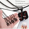 SKQIR Number Necklace for Men Baseball Black Baseball Jersey Number