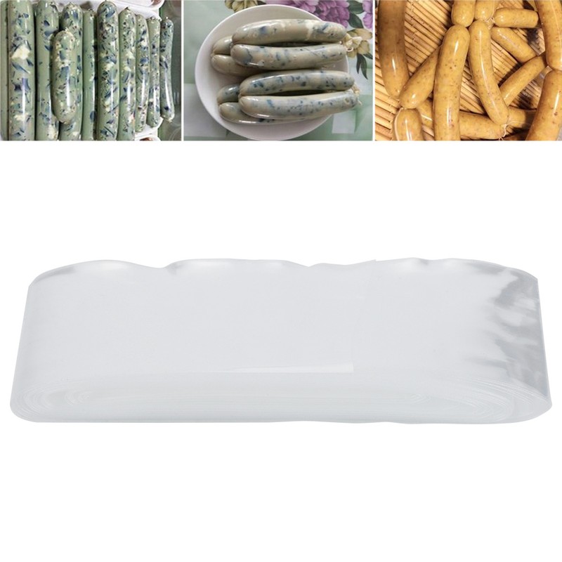 50m x 50mm Food Grade Plastic Inedible Sausage Ham Hot