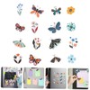 Mobestech 16pcs Butterfly and Flower Decorative Fridge Magnets Nature Theme