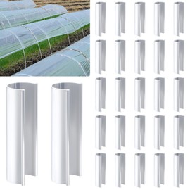 Otoolling 25 Pcs Aluminum Greenhouse Clamps, 0.925 x 3 Inch, Row Covers, Dog Beds, Quilting Frames Shelters, Shades, Netting (fit 1/2 Inch PVC Pipe Tube Clip)