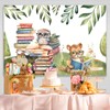 QICAIYUN Animal Reading Background Children Reading Photography Background Student Classroom