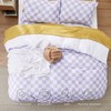 Bedsure Duvet Cover King Size - Reversible Checked Plaid Duvet