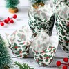 Uiifan 200 Pcs Holly Christmas Tulip Cupcake Liners Christmas Cupcake
