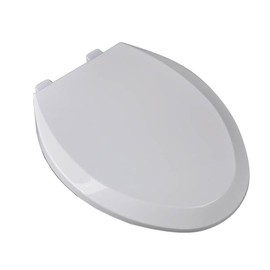 Bath Décor 2Q1E9-00 Premium Family Slow Close Plastic Seat with Adjustable Hinge, Elongated, White