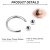 AVYRING 16G Septum Piercing Set Stainless Steel Horseshoe Nose Ring