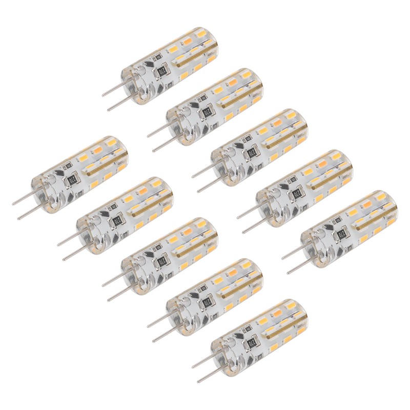 10pcs G4 LED Bulb 1.5W DC12V Warm White 3000K 110LM