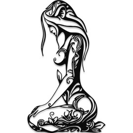 Xedatric Modern Abstract Metal Wall Art-Minimalist Line Sculpture for Bedroom,Living Room,Bathroom-Unique Metal Wall Decor for Home & Office