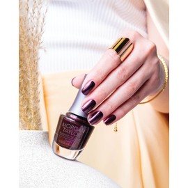 Morgan Taylor Nail Lacquer (Seal The Deal) Dark Red Nail Polish, Finger Nail Polish, Long Lasting Nail Polish, Sparkle Red Nail Lacquer, Finger Nail Polishes.5 ounce