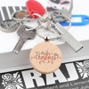 KGGZKG Key Ring Wooden Round Wooden Keychain Key Ring Wood,
