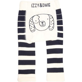 Pavilion Gift Company Dog-Blue 6-12 Month Soft & Stretchy Baby Striped Leggings, 6-12 Months