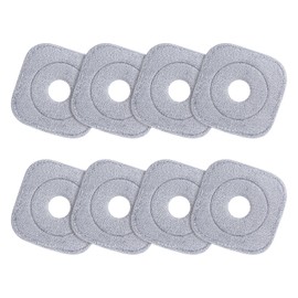 Square Mop Pads Replacement Compatible with True & Tidy SPIN-800 TrueClean Mop and M16 Spin Mop, Microfiber Spin Mop Pad Fit for All 9 Inch Spin Mop and Bucket (8 Pack)
