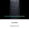 AULEEND，high pressure shower heads，with Anti-Clog Rubber Jets - 360° Rotation