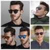WDZAYXC Retro Oval Polarised Sunglasses for Men and Women, UV400