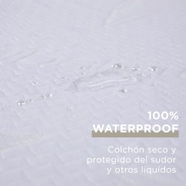 MAISON DECO - Cubre Colchon Bambu Impermeable - Cubre Colchon Individual - Protector de Colchones Individual - sobre Colchones Individual