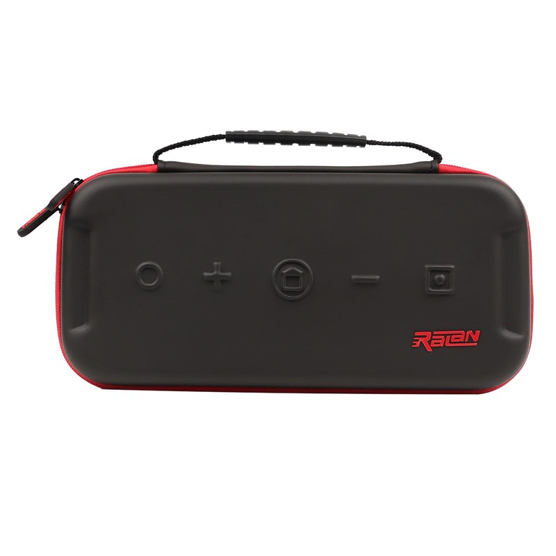 RALAN オーガナイザー対応 Swicht2 EVAハードシェル保護収納ポータブル大容量防水耐衝撃分割収納傷や汚れに強い (プラスマイナス黒)