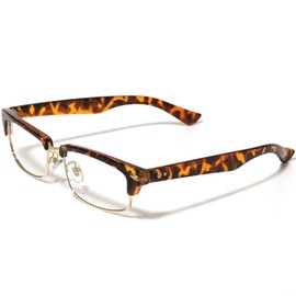 FashionBerry 99% UV Protection Lenses, Blow-Shaped Frame, Sunglasses, Eye Friendly, No Fatigue, UV Protection, Fashion Glasses, Unisex, Lightweight, Small Face Effect, Brown Demi Gold × Clear