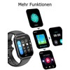 Cloudpoem Smartwatch,1.85 Zoll HD-Touch Screen Fitnessuhr mit Telefonfunktion,SpO2-Überwachung Pulsuhr Schlafmonitor