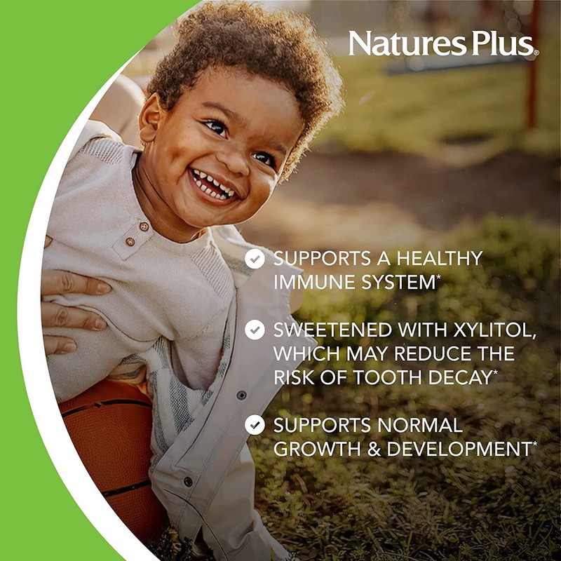NaturesPlus Animal Parade Children’s Multivitamin - Natural Assorted, Cherry, Orange,