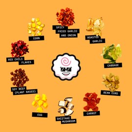 The Ramen Bae - Spicy Garlic Mix, Dried Ramen Toppings - Ramen Toppers - 14oz