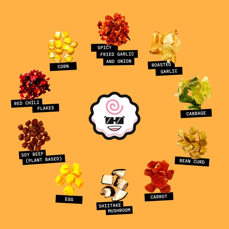 The Ramen Bae - Spicy Garlic Mix, Dried Ramen Toppings