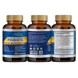VITAMISAN Probiotics for Women, Probiotics for Men and Adults, Natural, Shelf Stable Probiotic Probiotic Supplement with Organic Prebiotic, Acidophilus Probiotic 100 caps