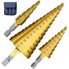 Tworider 3pcs Metric Step Drill Bit, Hss Step Drill Bit