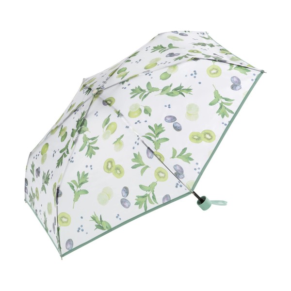 2022 World Party PT-0058 Women's Rain Umbrella [Vinyl Umbrella] Juicy Fruit Plastic Umbrella, Mini Green, 50cm Folding