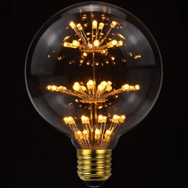TIANFAN foco LED clásico G95 para fuegos artificiales de 3 W, foco Edison de 2200 Kelvin, luz cálida, 110-130 V, foco decorativa