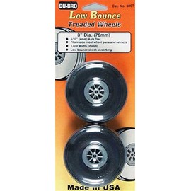 Du-Bro 300T 3" Diameter Treaded Surface Wheel (2-Pack)