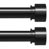 VOIIY Curtain Rods 2 Pack for Windows 48 to 84
