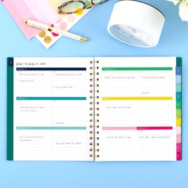 AT-A-GLANCE Planner 2025-2026 Academic, Simplified by Emily Ley, Weekly & Monthly, 7" x 8-3/4", Medium, Monthly Tabs, Green (EL40-805A-26)