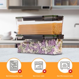 Santiccipa Airtight Kitchen Storage Set Containers for Cereal Pasta Flour Baking Supplies and More with Secure Lids - Ideal for Pantry Organization 2pack