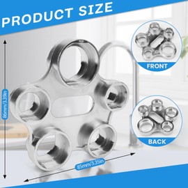 NCTNCX Aerator Service Key 10 in 1 Size Key Zinc Alloy Aerator Mounting Key Universal Neoperl Key