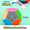 TOYESS Magic Cube Megaminx Speedcube, 3 x 5 Megamix Dodecahedron