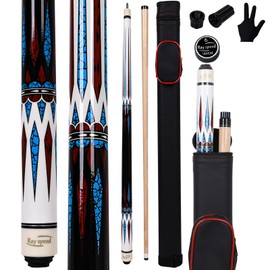Ray speed Pool Cue Stick with Hard Case Hardwood Canadian Maple Professional Billiard Pool Stick 58" 2-Pieces 19/20oz Pool Stick Set