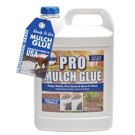 Pro Mulch Glue - Ready to Use Gallon (128oz) - Glues & Locks Mulch, Pine Straw, Dust & Dirt - Professional Grade Landscape Glue