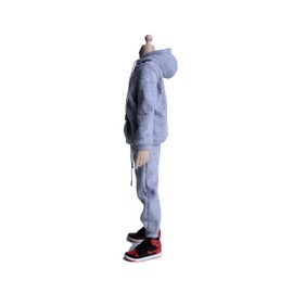 Meetoget 1/6 Scale Male Figure Sport Suit Sportswear Suit Clothes for 12 inch Action Figure PM103US,Grey