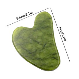 2 Pieces Body Gua Sha Tools, Robustness Stone Gua Sha Facial Tools for Jawline Sculpting and Puffiness Reducing, Facial Massager Tool, Green