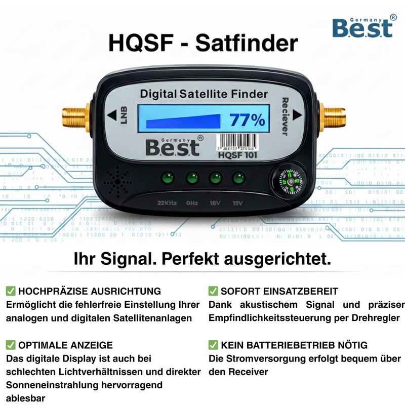 Digital Satellite Finder LCD Compass Astra Hotbird Meter