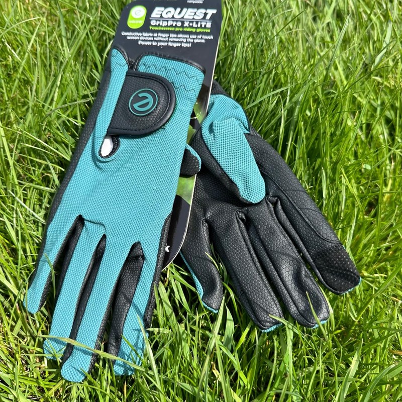 eGlove - eQUEST GripPro X-LITE Horse Riding Gloves - Lightweight,