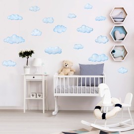 DECOWALL DW-1702 Clouds Kids Wall Decals Wall Stickers Peel and Stick Removable Wall Stickers for Kids Nursery Bedroom Living Room
