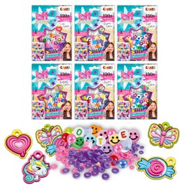 CRAZE BFF Bag Pack of 6 BFF Friendship Bracelets Set, DIY Beadys Bracelets, Children's Jewellery Craft Set