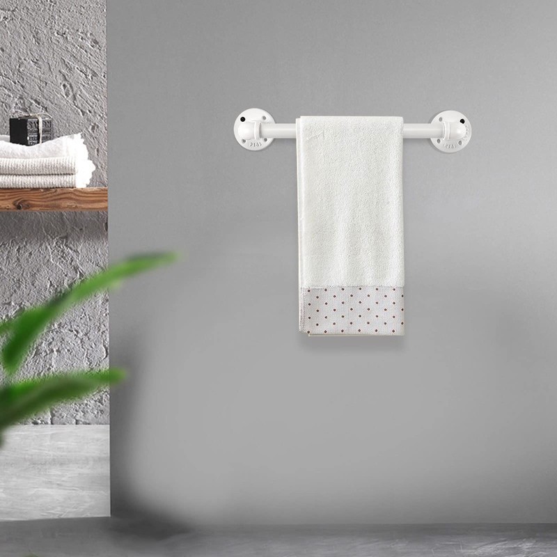 LINKPIPES Pipe Towel Bar Wall Mounted Industrial Towel Rack Holder