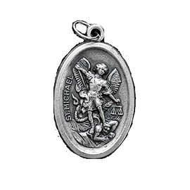 Saint Pendant Saints Religious Patron Charm Medal Necklace Italy St Michael