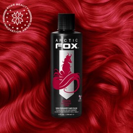 Arctic Fox Semi-Permanent Hair Dye, Vegan & Cruelty-Free, Conditioning, Ammonia-Free, Peroxide-Free, Vibrant Red Color, WRATH, 8 Fl Oz (Pack of 2)