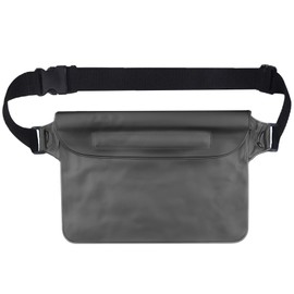 GZYULAN Waterproof Bum Bag, Waterproof Bag Swimming, Bum Bag, Waterproof Bag, IPX8 Waterproof Bag, Adjustable Strap, for Water Sports, Swimming, Rafting, Fishing, 22 x 15.5 cm, gray, All