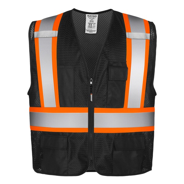 KAYGO Safety Vest with Pockets - High Visibility Reflective Vest