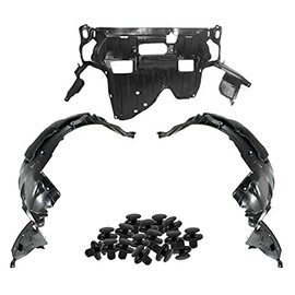 Parts N Go 2008-2012 Accord Sedan Fender Liner & Undercover Set with Clips Front Driver & Passenger Side Left Right HO1228122 HO1248138 HO1249138 74111TA0A00 74150TA5A00 74100TA5A00