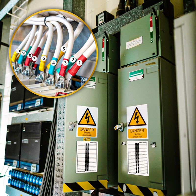 Grevosea 4 Sheets Switch Board Labels Breaker Panel Labels Circuit